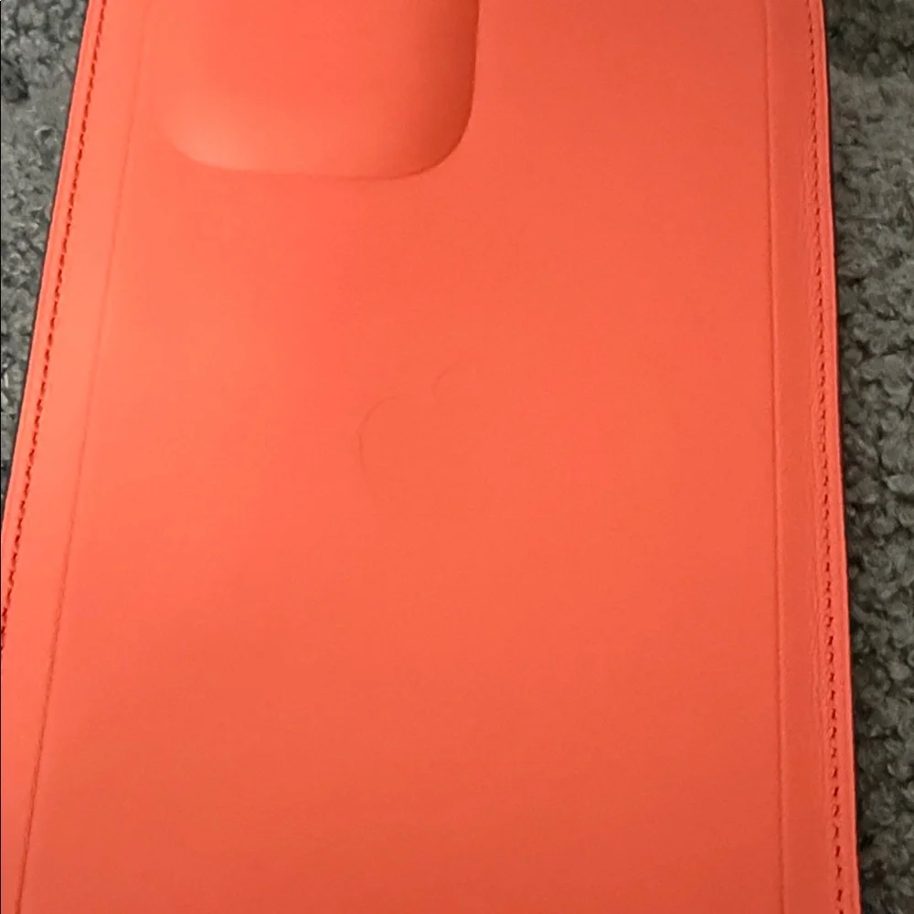 Apple Orange Leather Phone Case